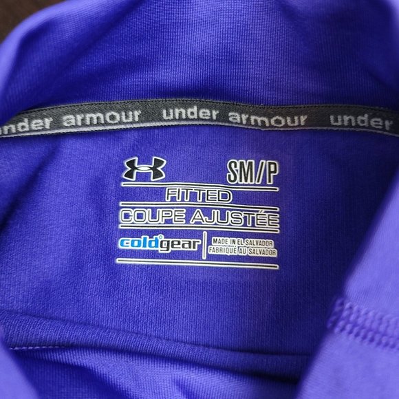 Under Armour Womens S Shirt Fitted ColdGear Mock Neck in‎ Purple - Picture 4 of 13
